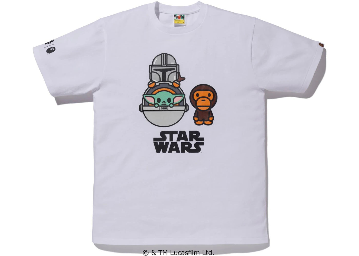 BAPE x Star Wars The Child Cargo Baby Milo Tee White