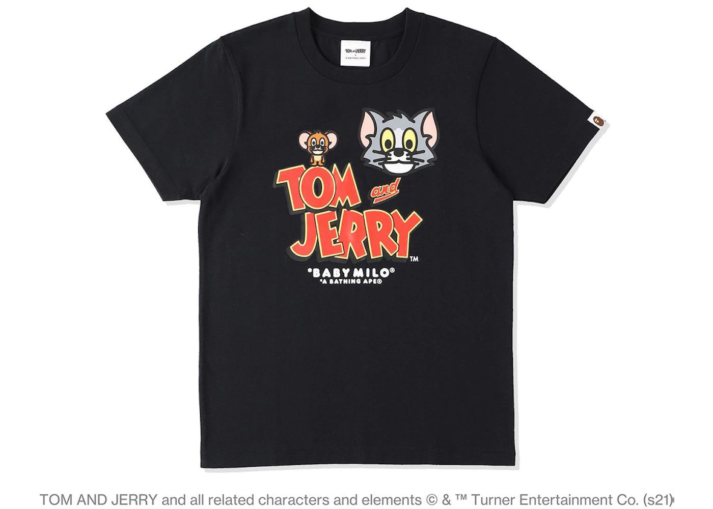 BAPE x Tom and Jerry Baby Milo 1 Womens Tee Black
