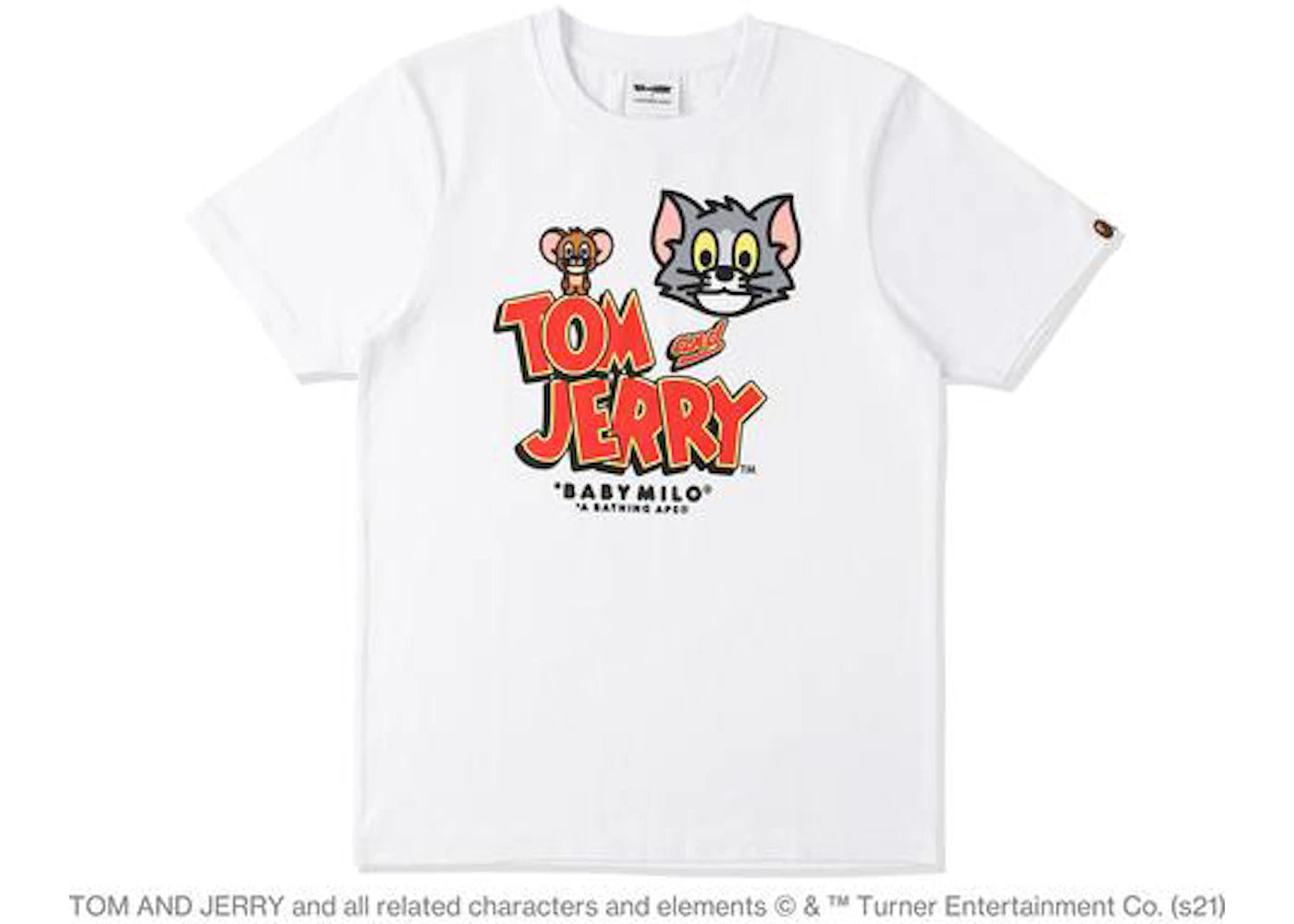 BAPE x Tom and Jerry Baby Milo 1 Womens Tee White