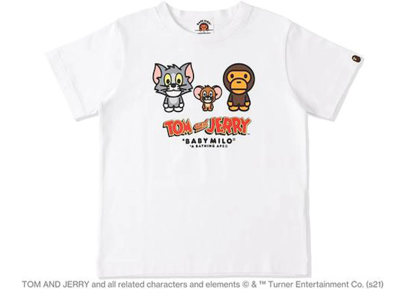 BAPE x Tom and Jerry Baby Milo 2 Kids Tee White
