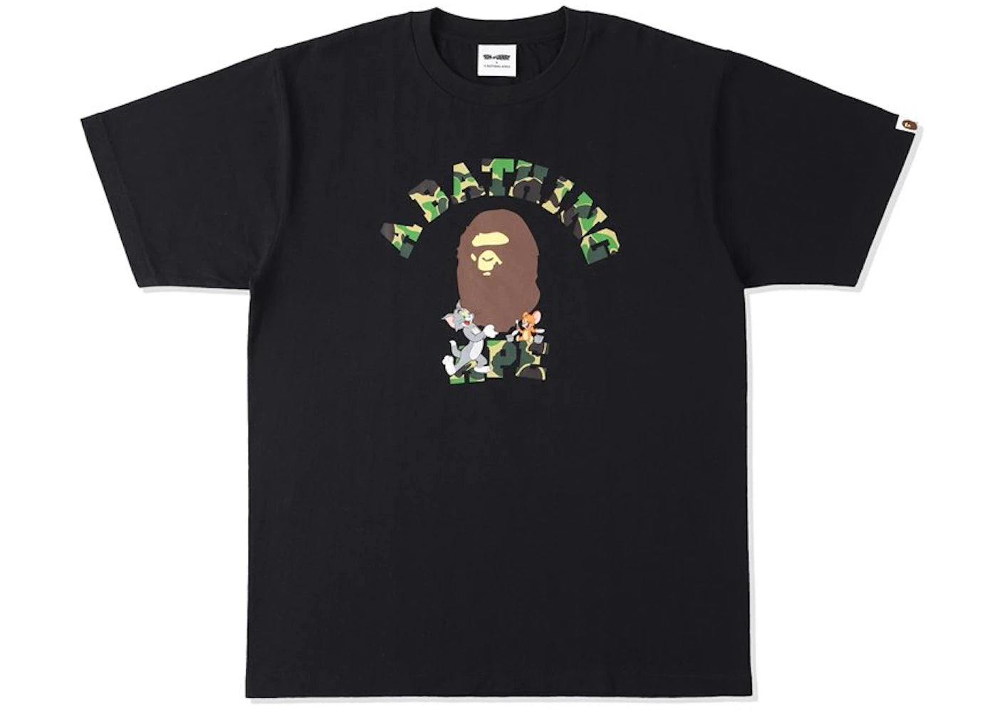 BAPE x Tom and Jerry College Tee Black