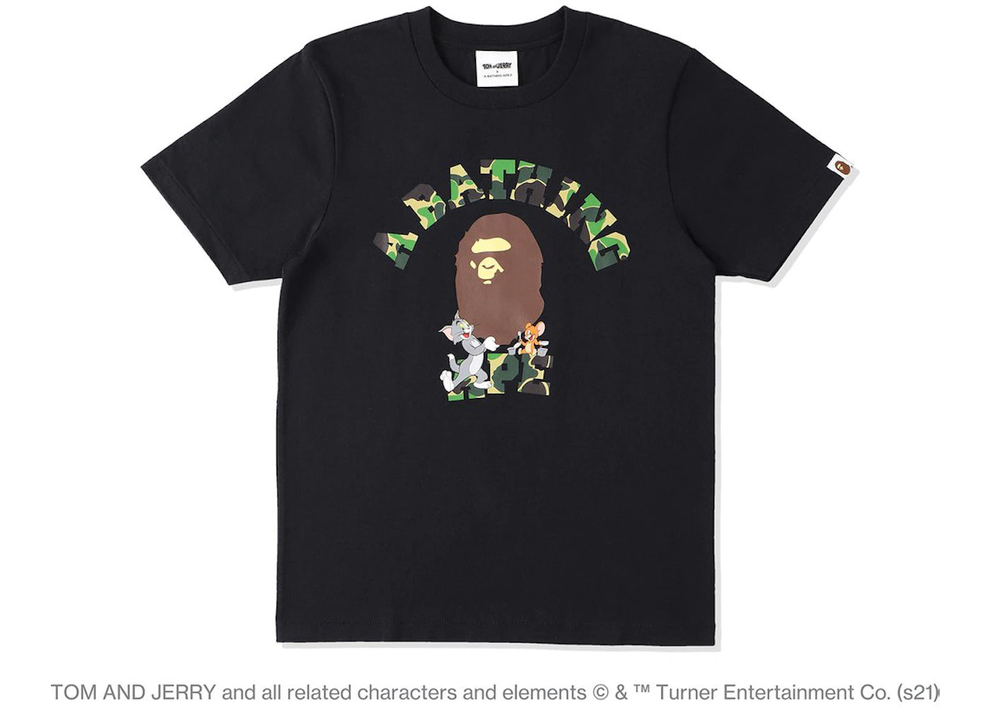 BAPE x Tom and Jerry College Womens Tee Black