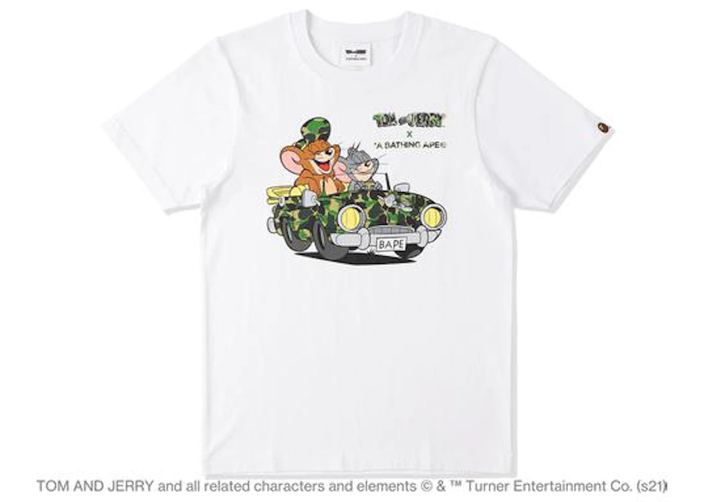 BAPE x Tom and Jerry Cruising Womens Tee White
