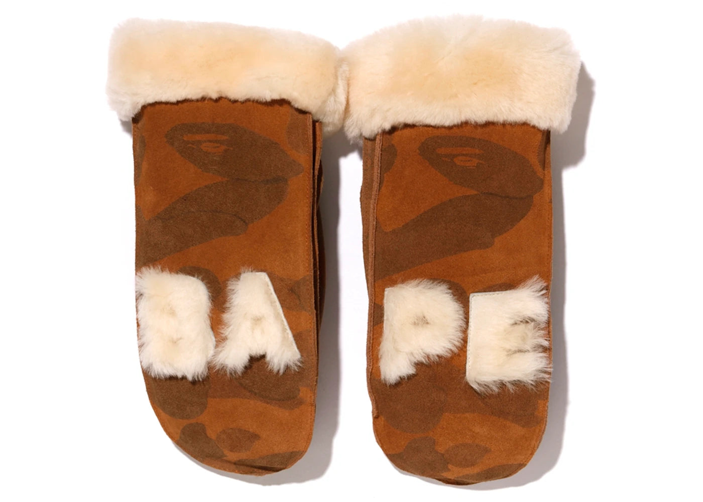 BAPE x UGG Mittens Brown