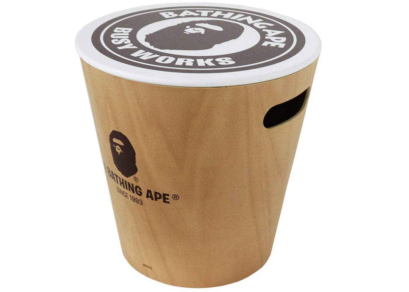BAPE x Umbra Wooden Storage Stool Beige