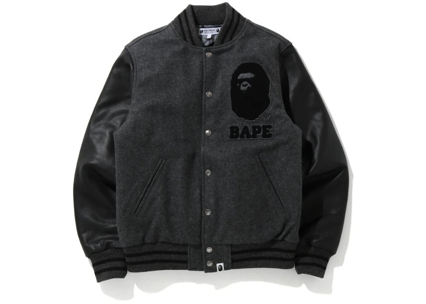 BAPE x Undefeated Varisty Jacket Black/Gray