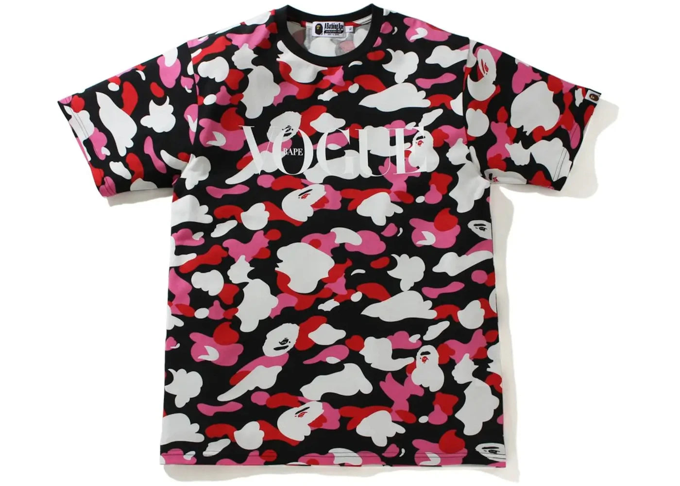 BAPE x VOGUE ABC Camo Tee Black Pink White