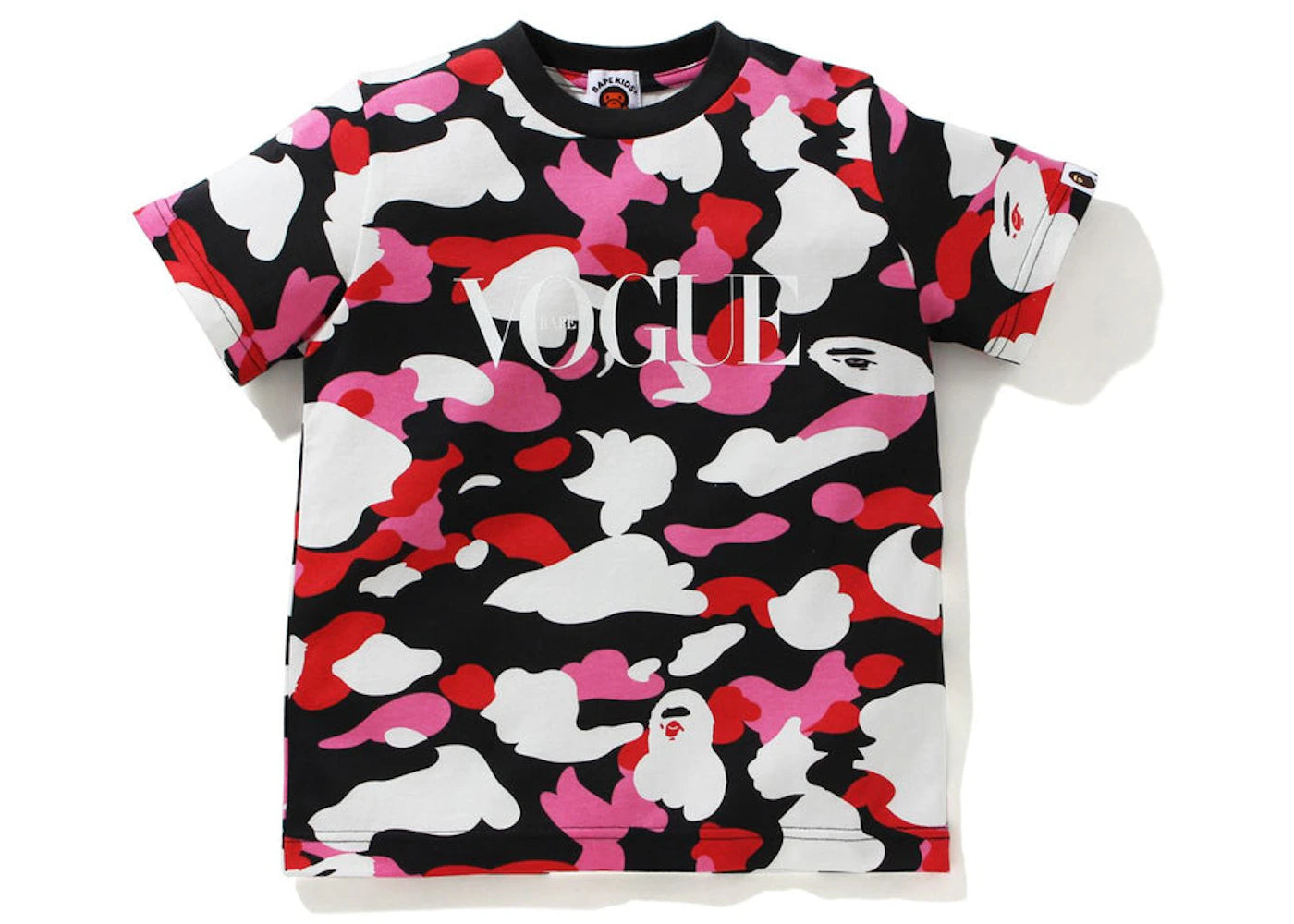 BAPE x VOGUE ABC Camo Tee (Kids) Black Pink White