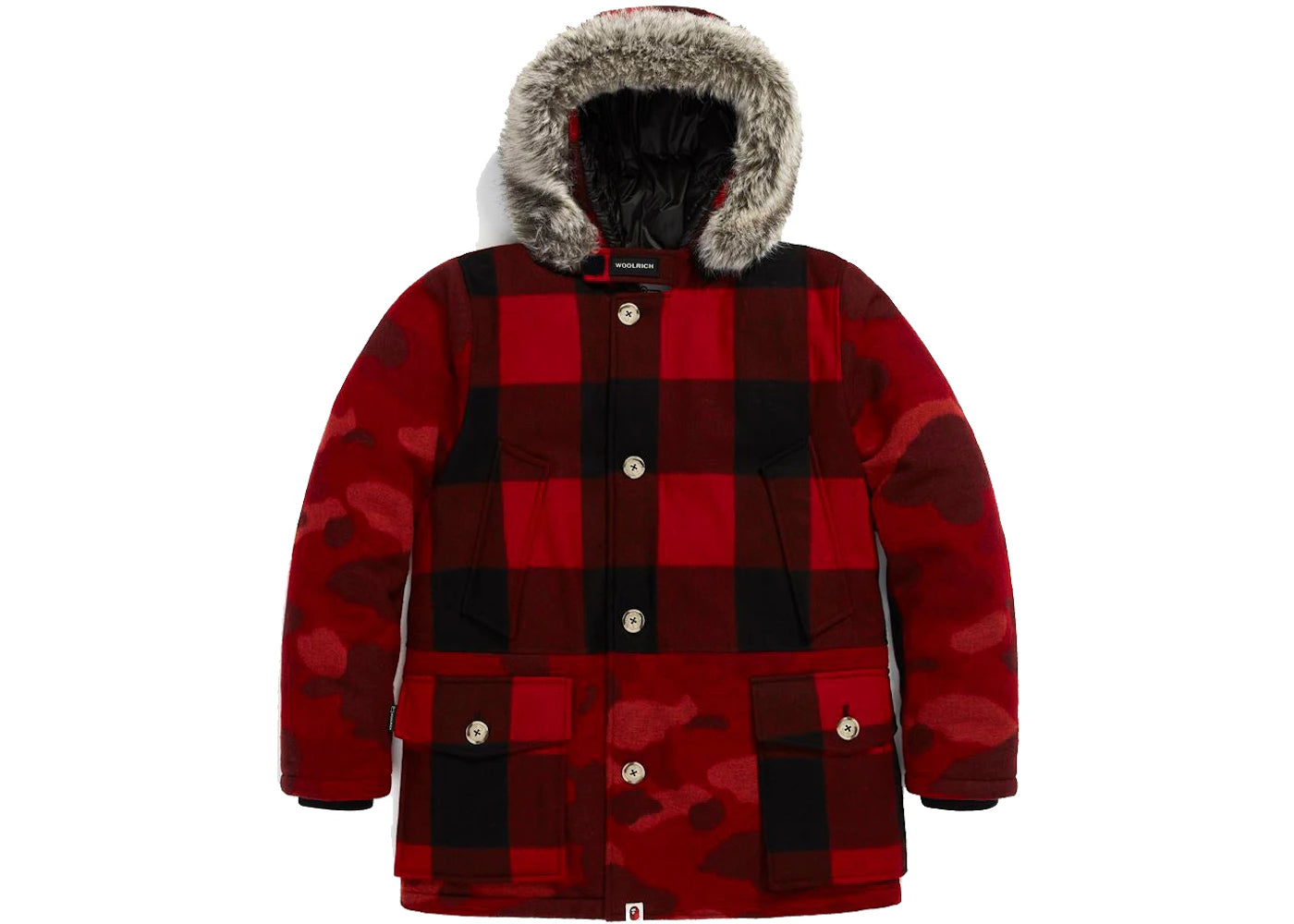 BAPE x Woolrich Arctic Parka Red