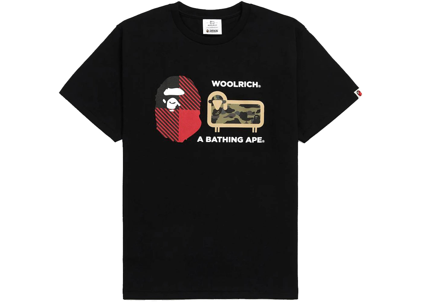 BAPE x Woolrich Tee Black