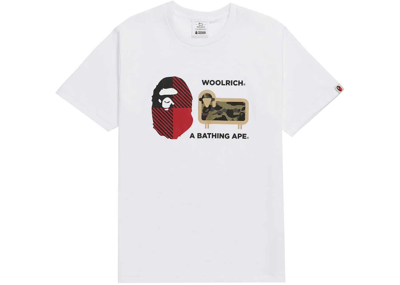 BAPE x Woolrich Tee White