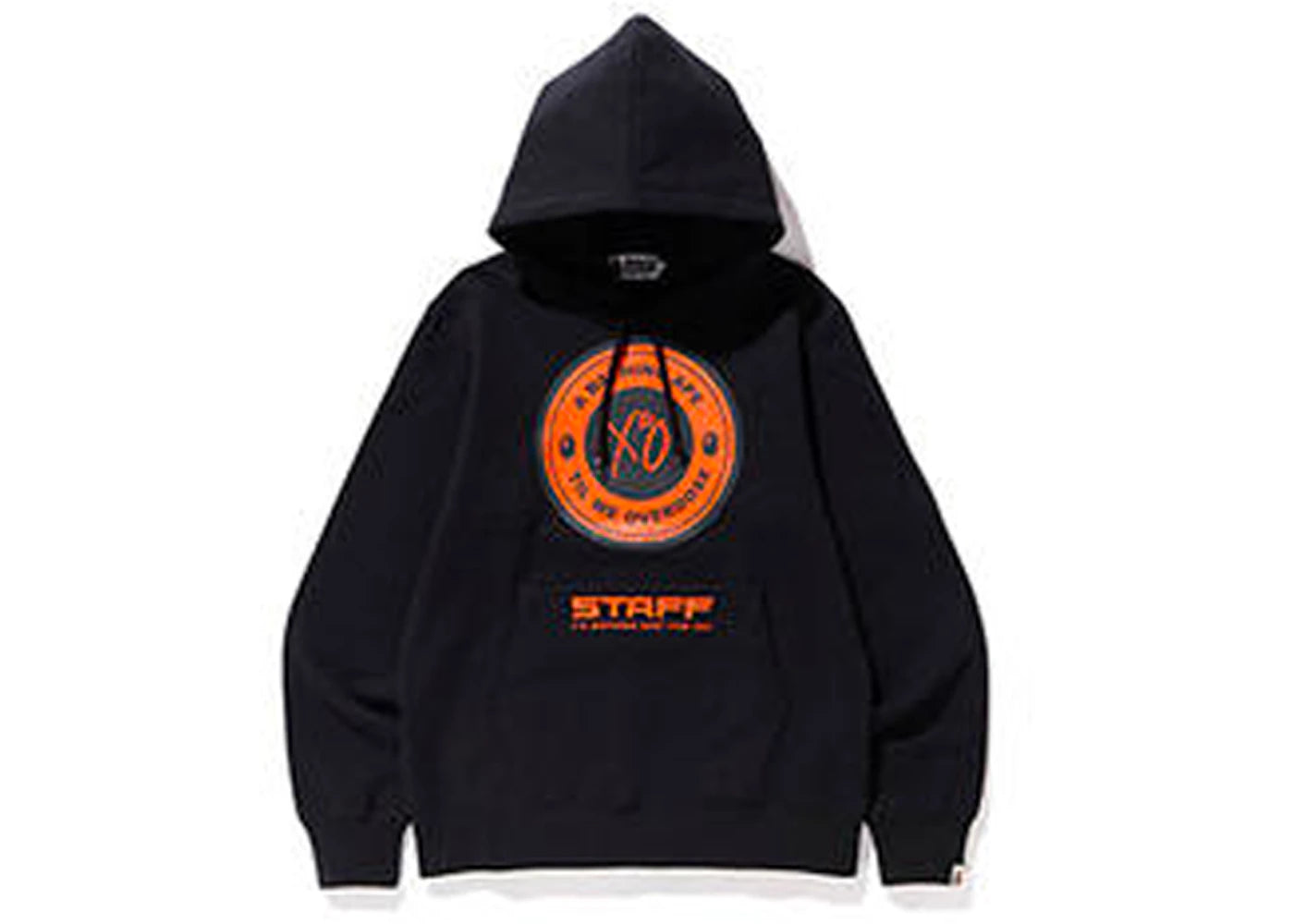 BAPE x XO Asia Staff Busy Works Pullover Hoodie Black/Orange