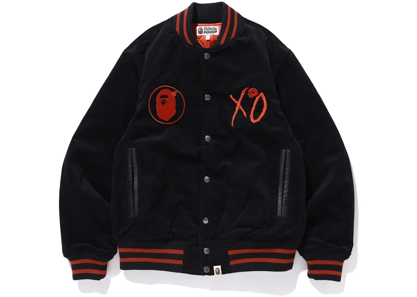 BAPE x XO Varsity Jacket Black