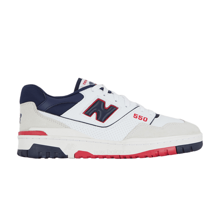 New Balance 550 Premium White Navy Red