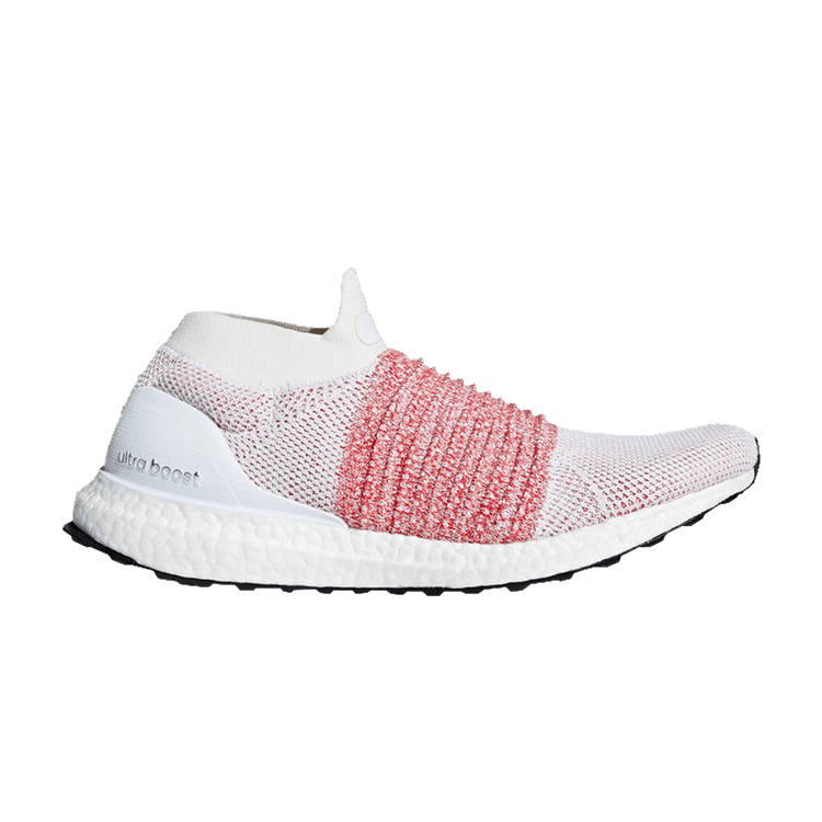 adidas Ultra Boost Laceless White Scarlet