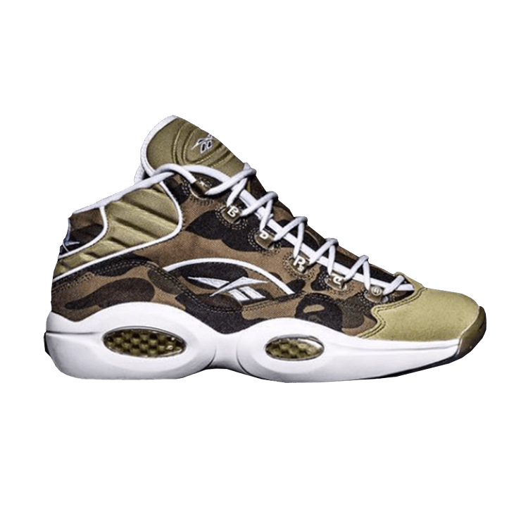 Reebok Question Mid mita sneakers X Bape 1st Camo
