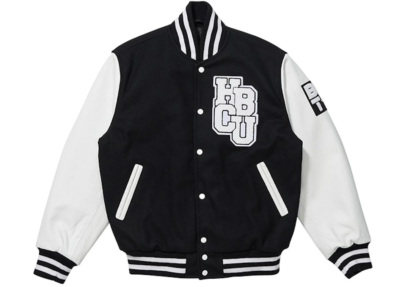 BET HBCU Lettermans Jacket Black/White
