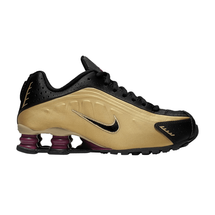 Nike Shox R4 Metalic Gold Black Red (GS)