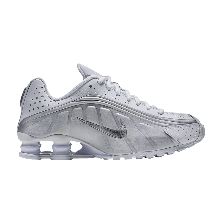 Nike Shox R4 White Metallic Silver (GS)