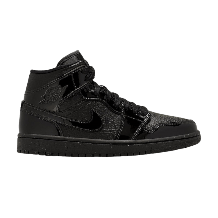 Jordan 1 Mid Patent Triple Black (Women's)