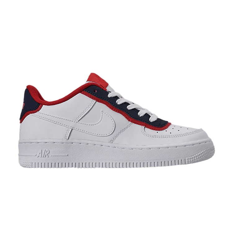 Nike Air Force 1 Low Double Layer White Obsidian Red (GS)