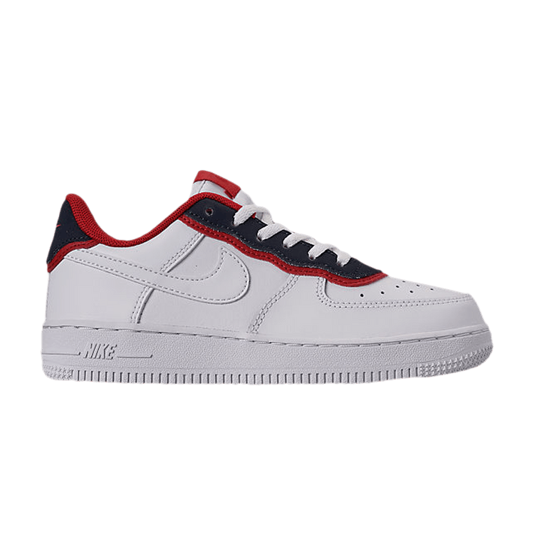 Nike Air Force 1 Low Double Layer White Obsidian Red (PS)