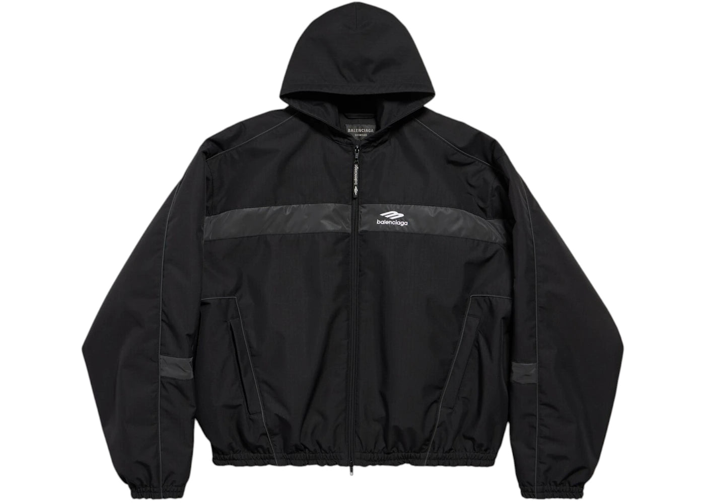 Balenciaga 3B Sports Icon Ski Tracksuit Parka Black