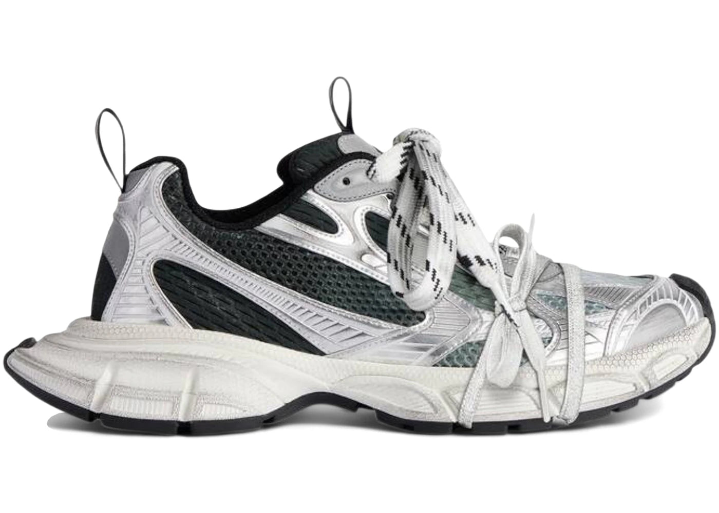 Balenciaga 3XL Worn-Out Gradient Black Silver