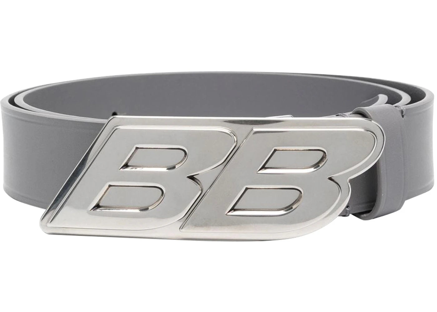 Balenciaga BB Logo Buckle Belt Light Gray/Silver