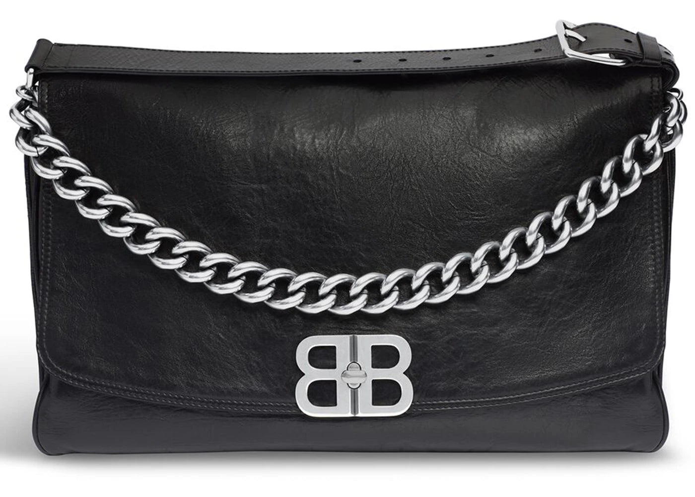 Balenciaga BB Soft Large Flap Bag Black