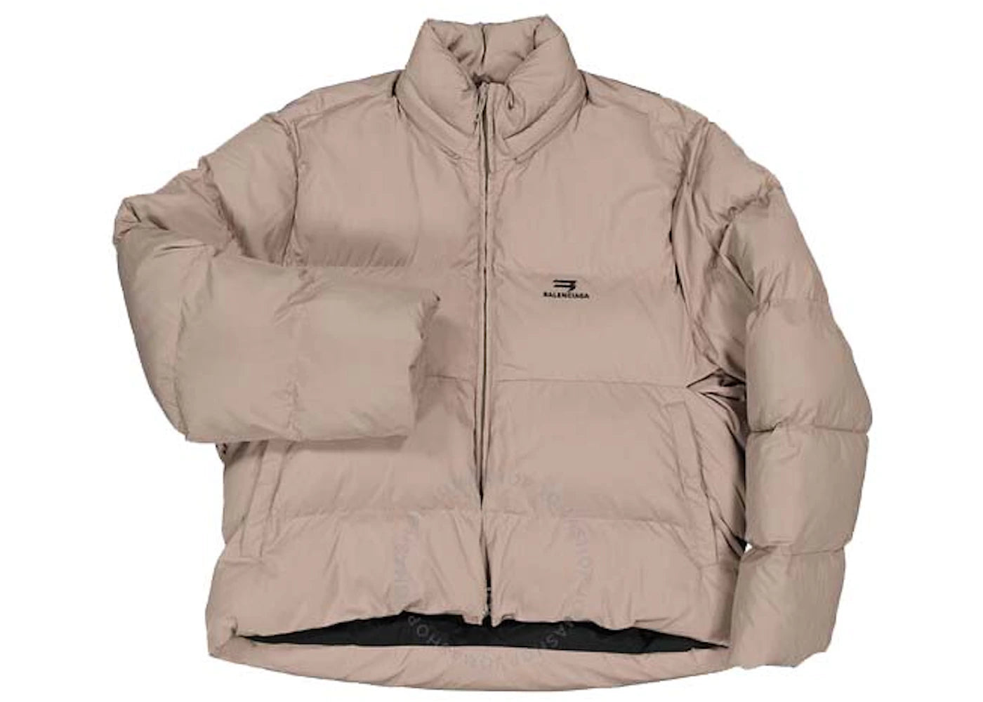 Balenciaga C-Shape Puffer Jacket Beige