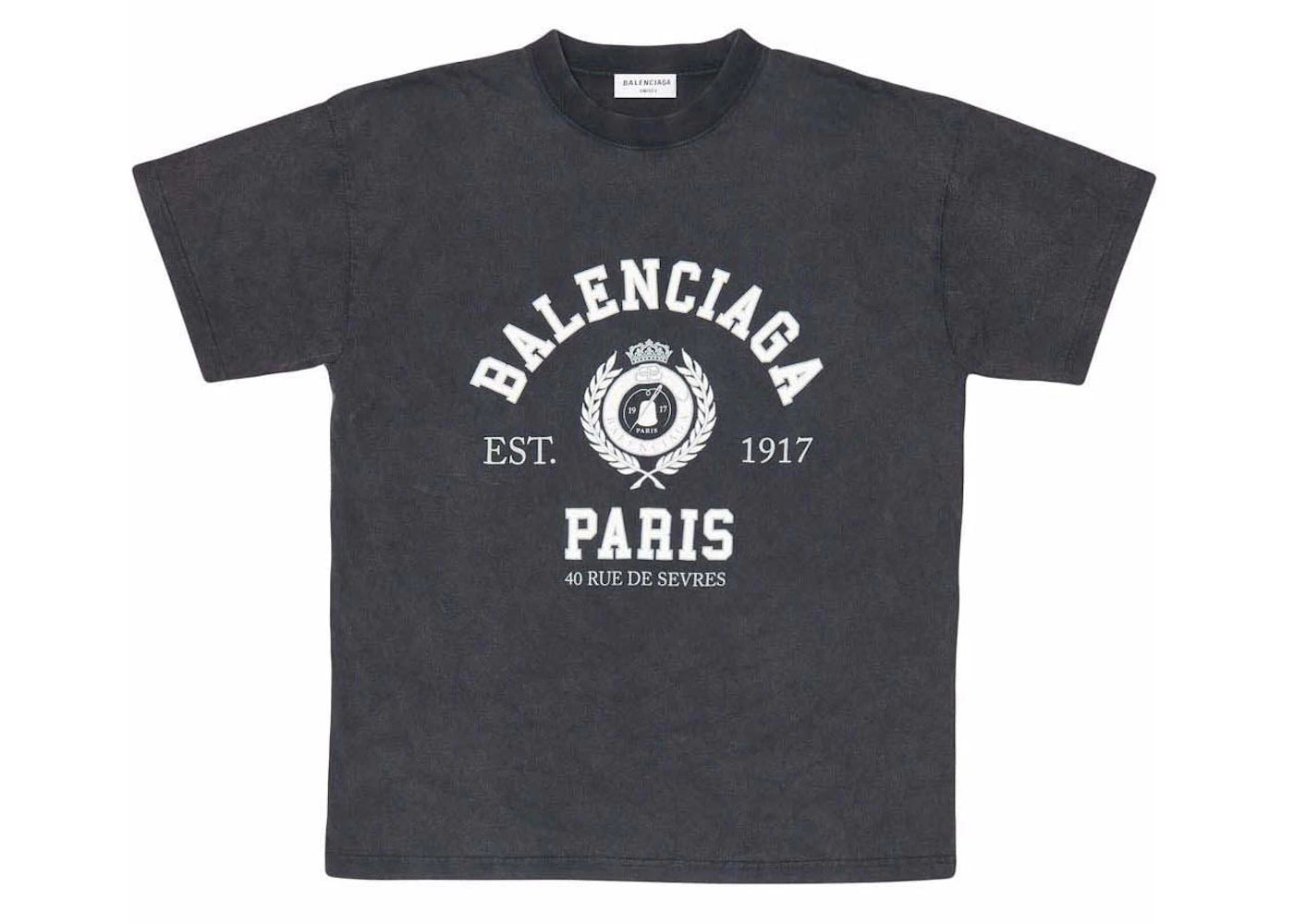 Balenciaga College 1917 T-Shirt Black/White