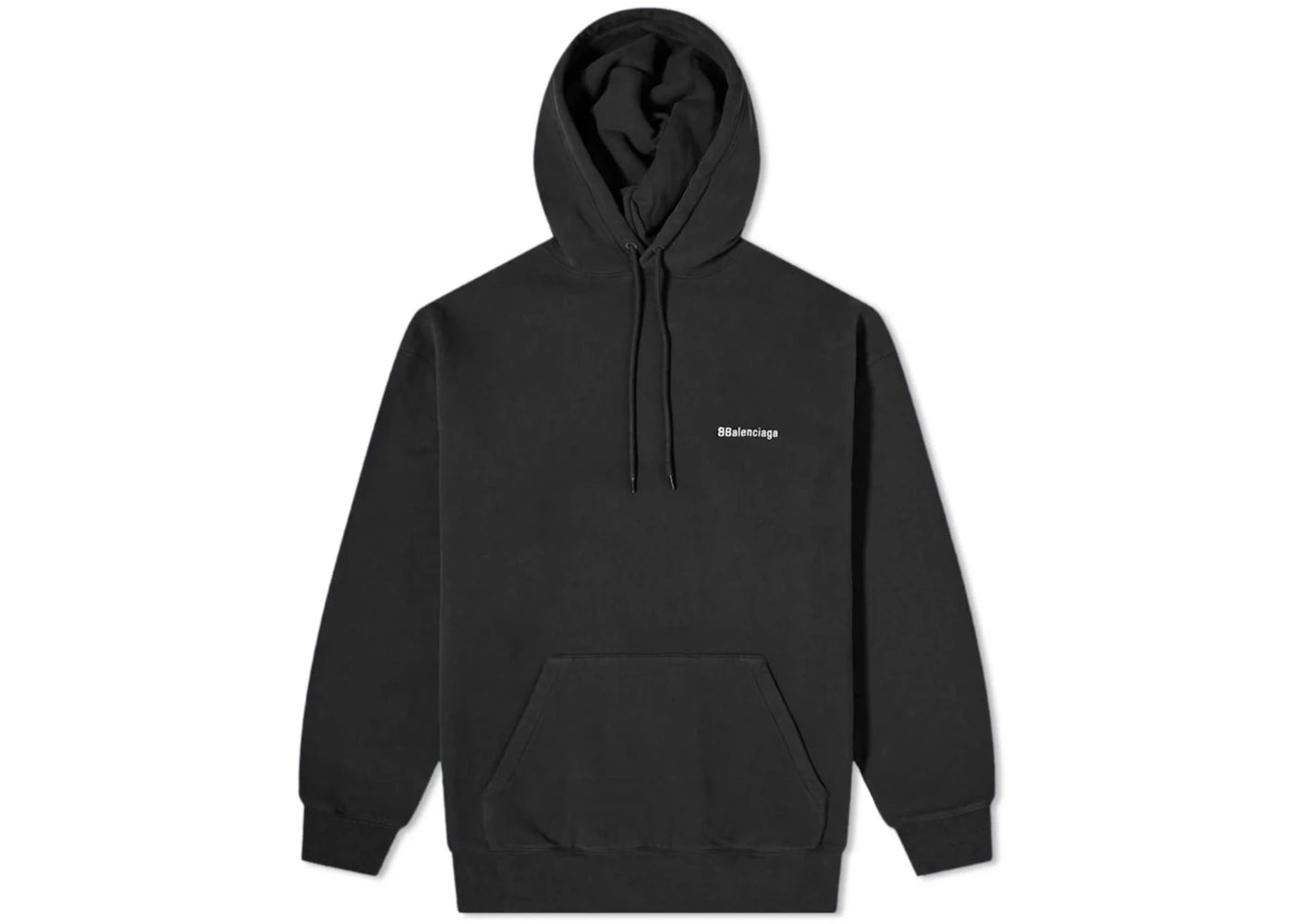 Balenciaga Corporate Logo Popover Hoody Black