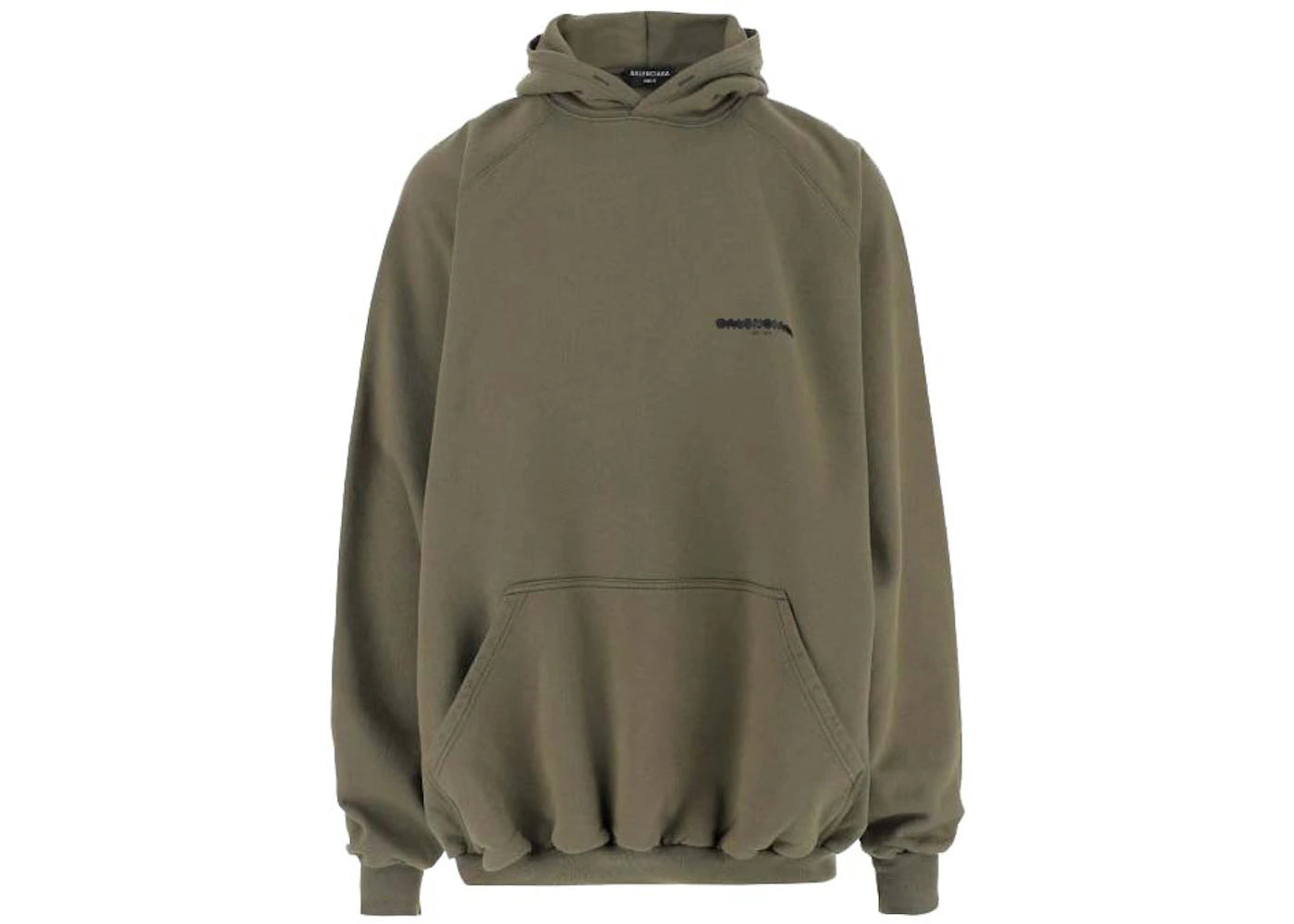Balenciaga Cotton Hooded Khaki Green