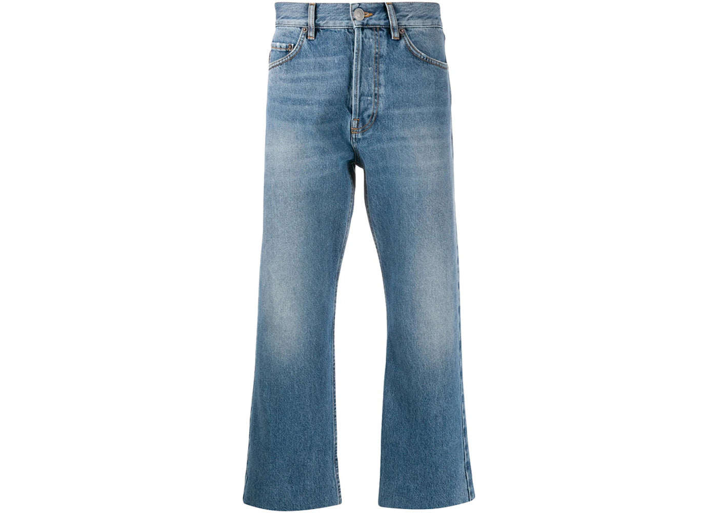 Balenciaga Cropped Straight Leg Jeans Blue