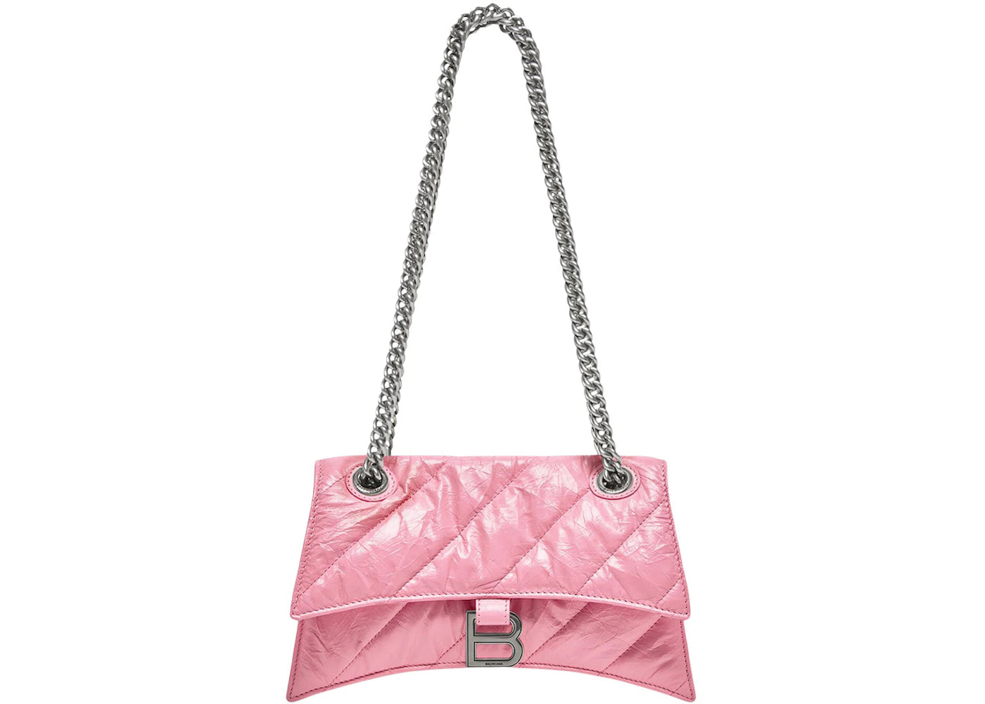 Balenciaga Crush Chain Bag Small Quilted Pink