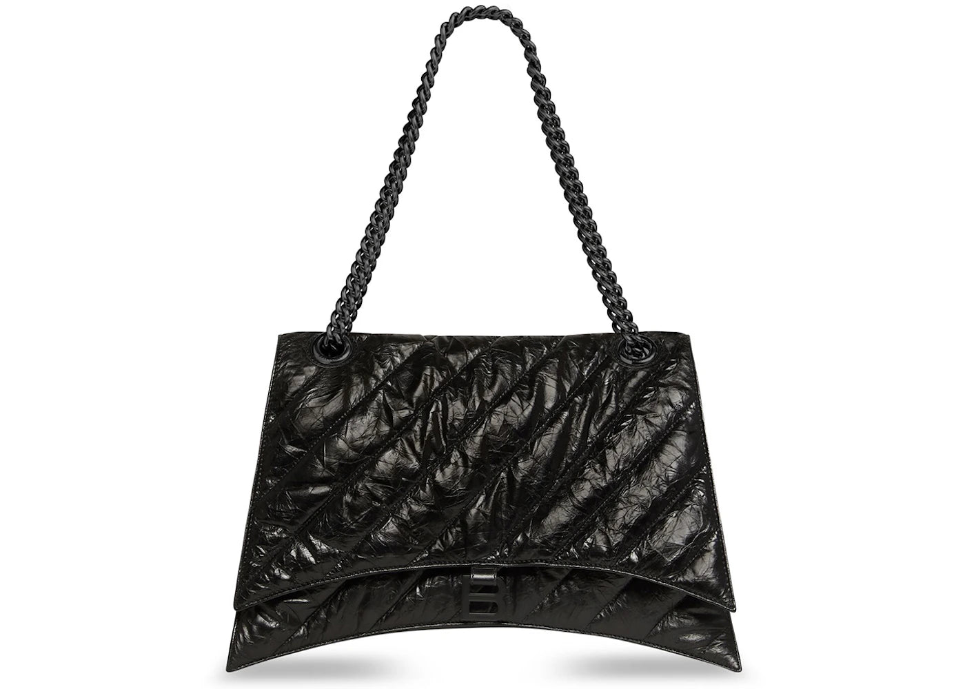 Balenciaga Crush Quilted Large Chain Bag Black