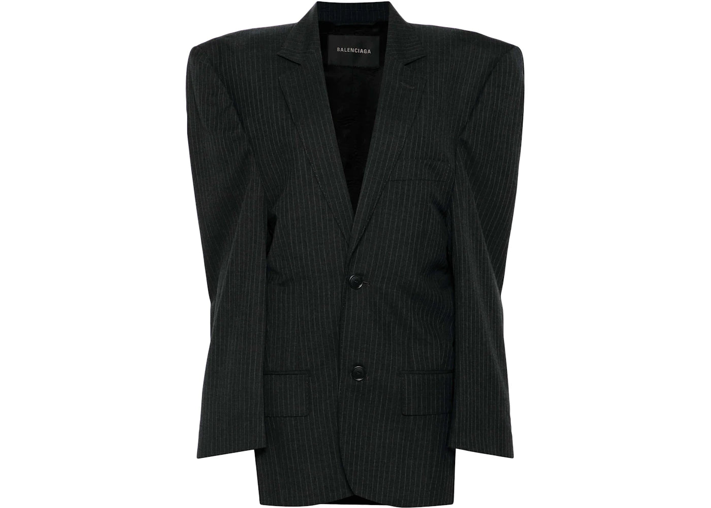 Balenciaga Cut Away Boxy Jacket Anthracite