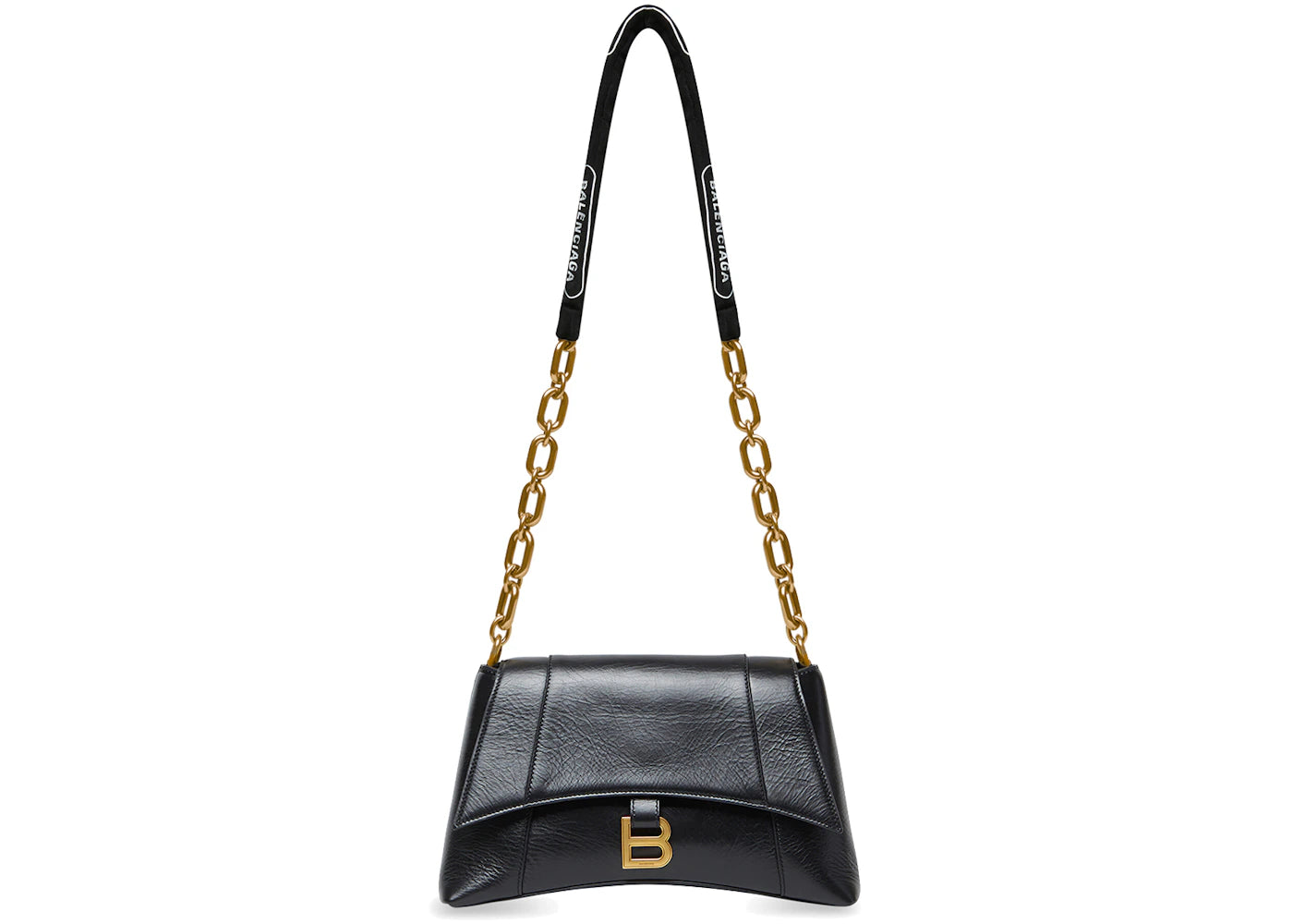 Balenciaga Downtown Shoulder Bag with Chain Small Black