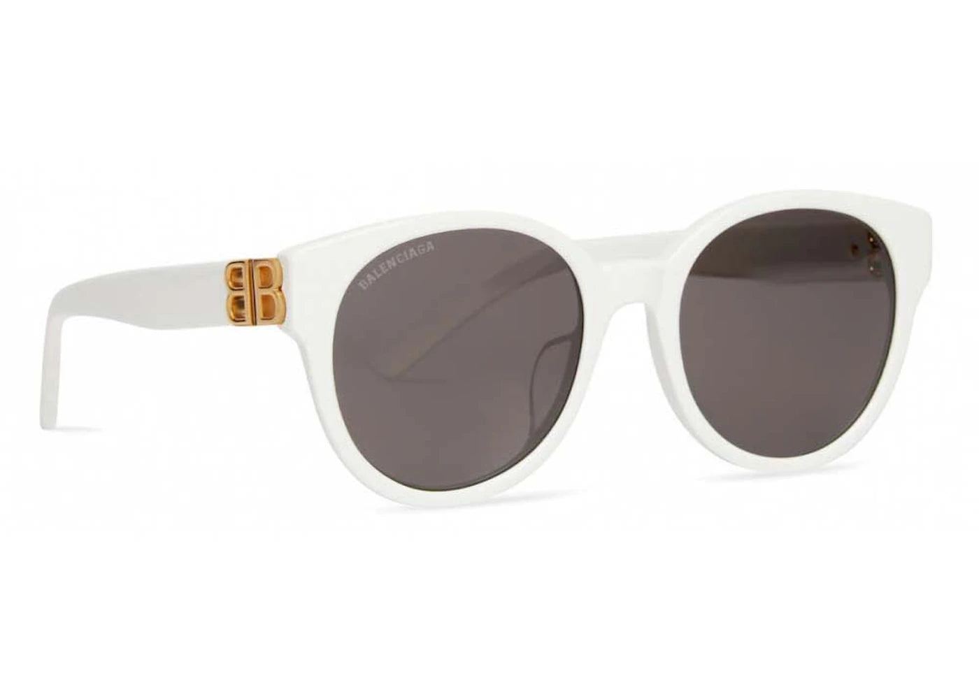 Balenciaga Dynasty Round Sunglasses White