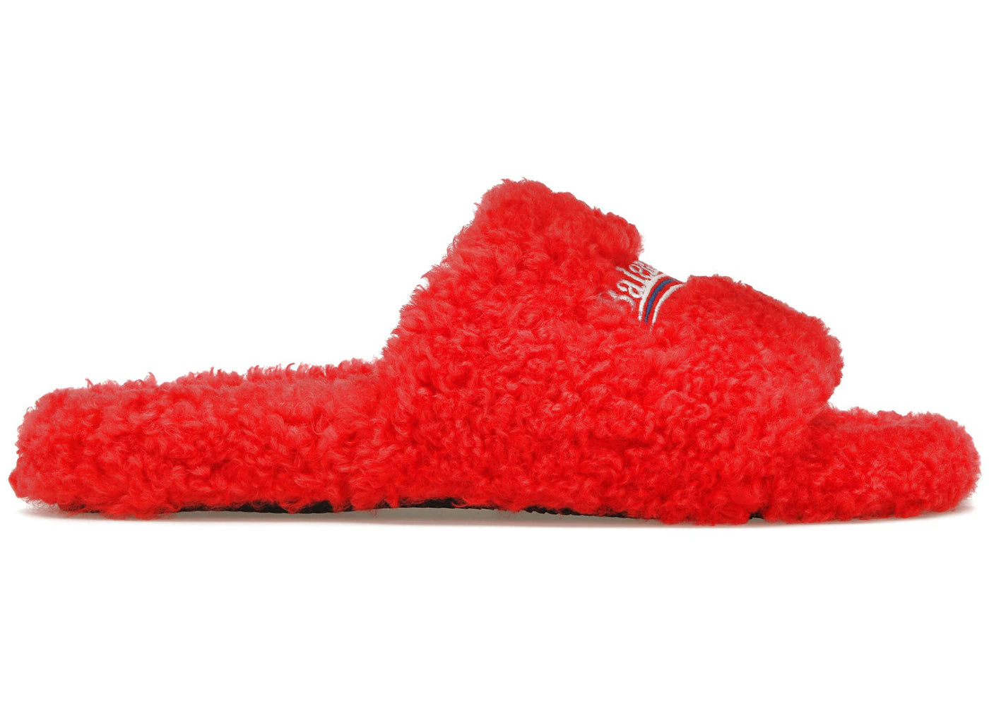 Balenciaga Furry Slide Red