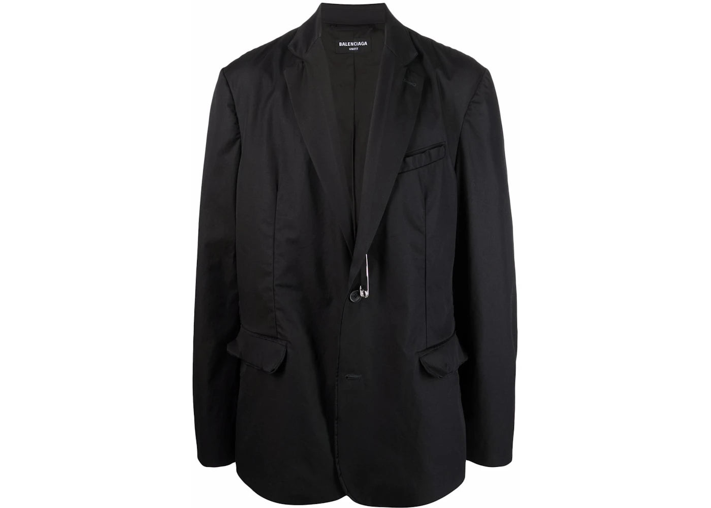 Balenciaga Handstitch-Style Oversized Jacket Black