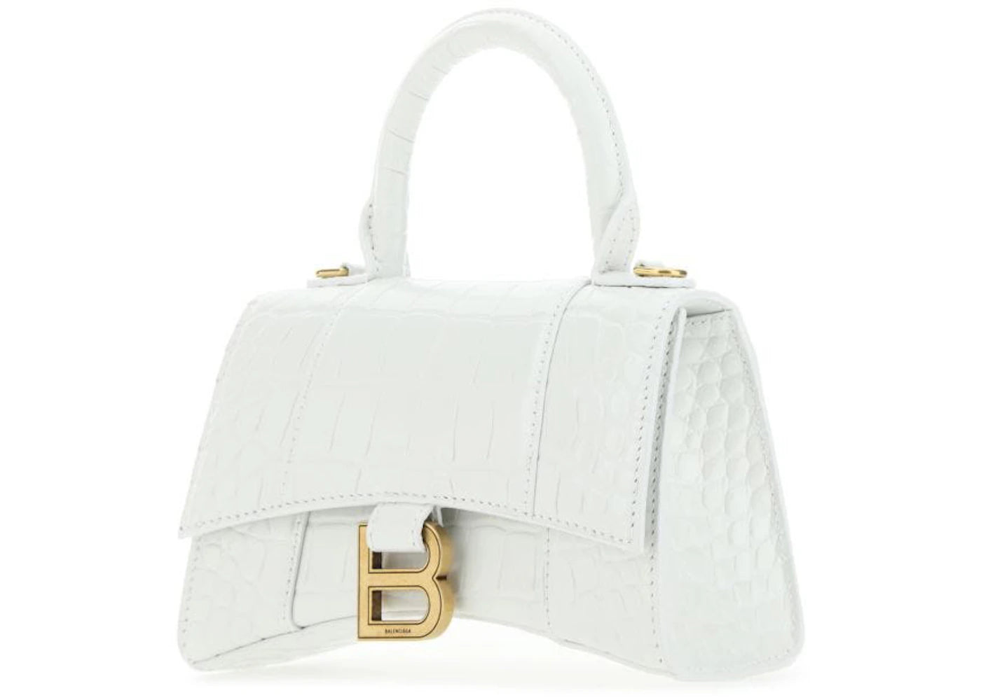 Balenciaga Hourglass Handbag XS White