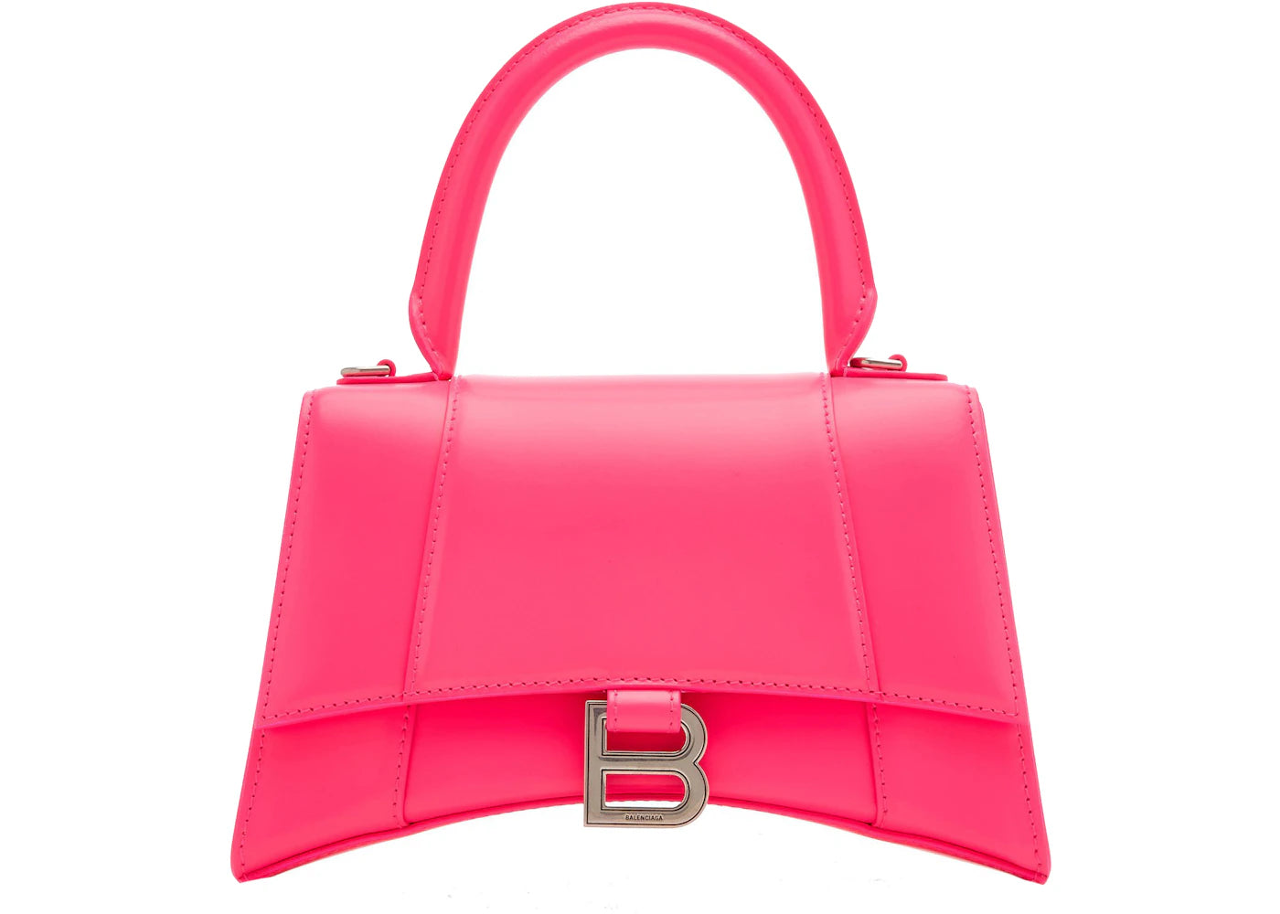 Balenciaga Hourglass Small Top Handle Bag Acid Fuchsia