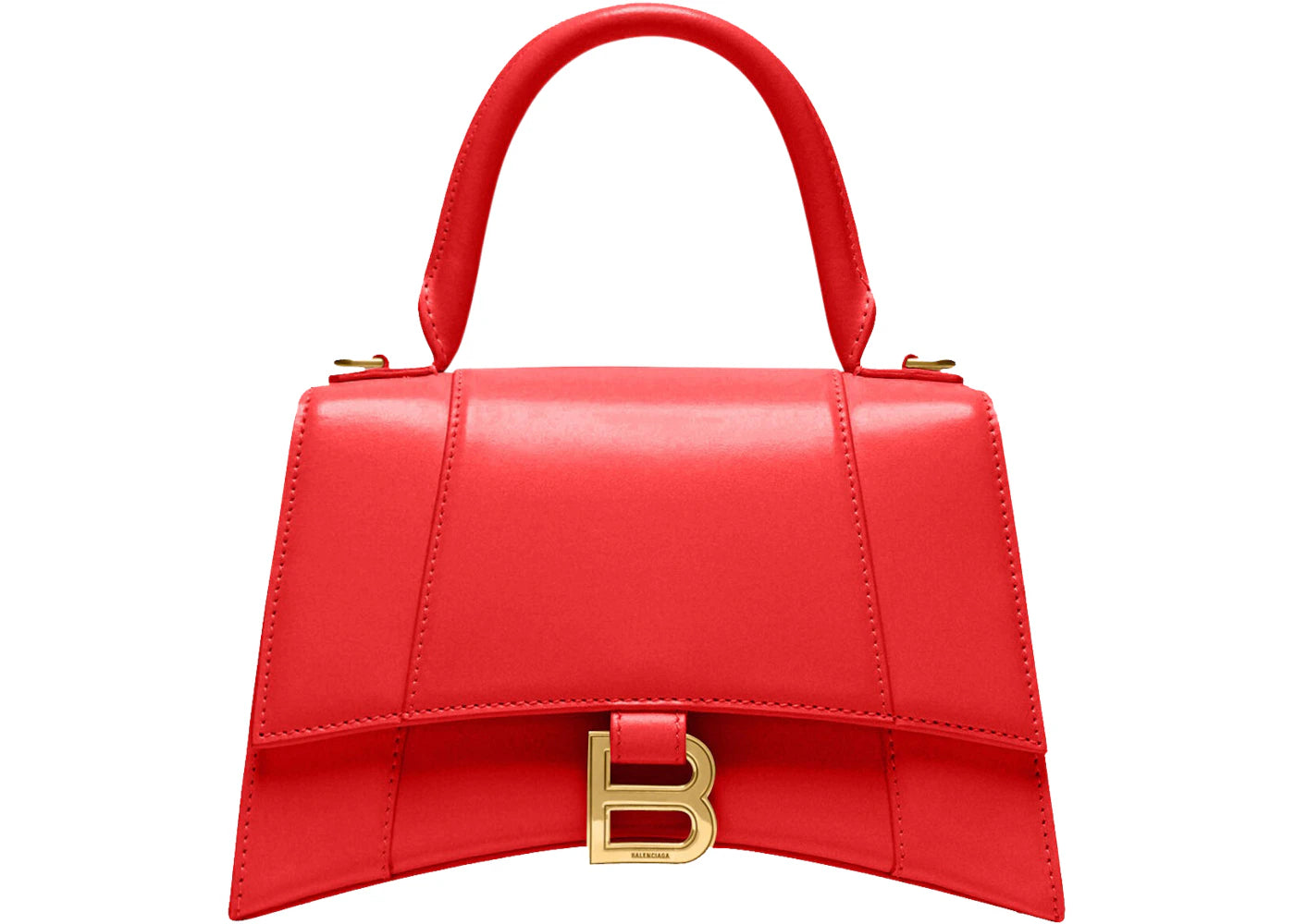 Balenciaga Hourglass Small Top Handle Bag Red