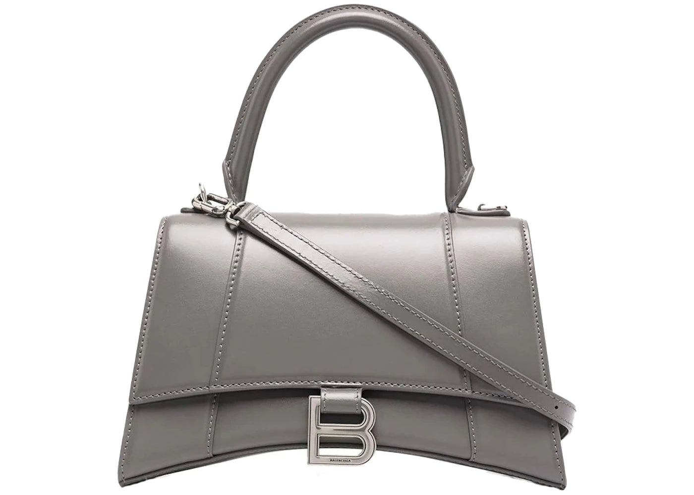 Balenciaga Hourglass Top Handle Bag Small Grey