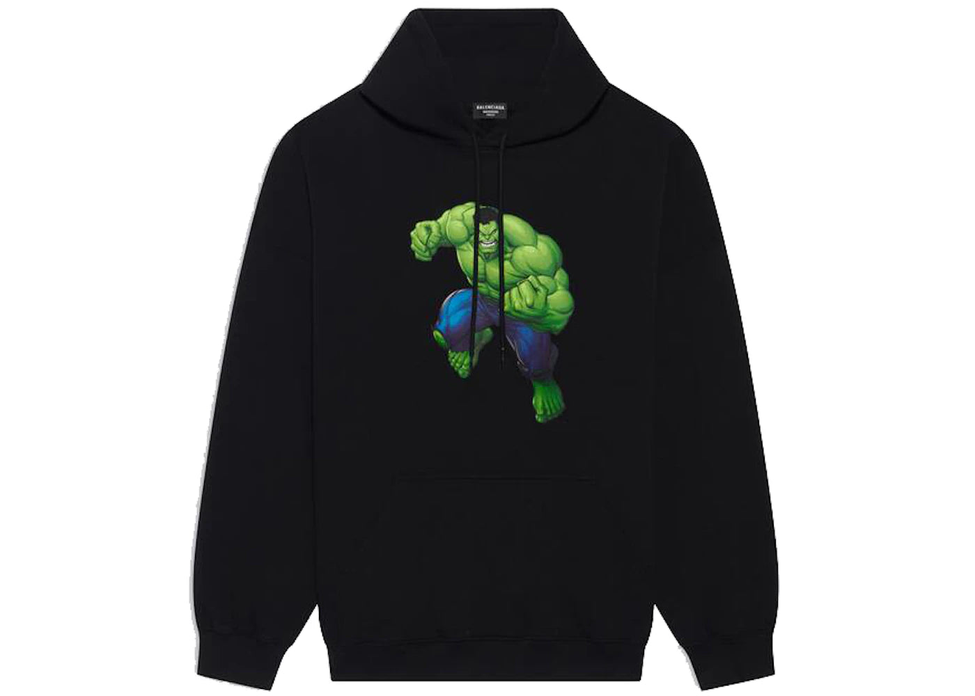 Balenciaga Hulk 2021 MARVEL Medium Fit Hoodie Black