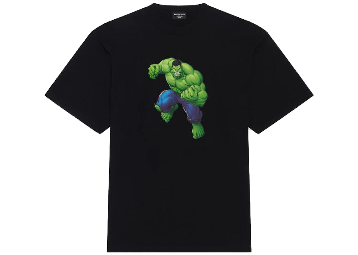 Balenciaga Hulk 2021 MARVEL Medium Fit T-shirt Black