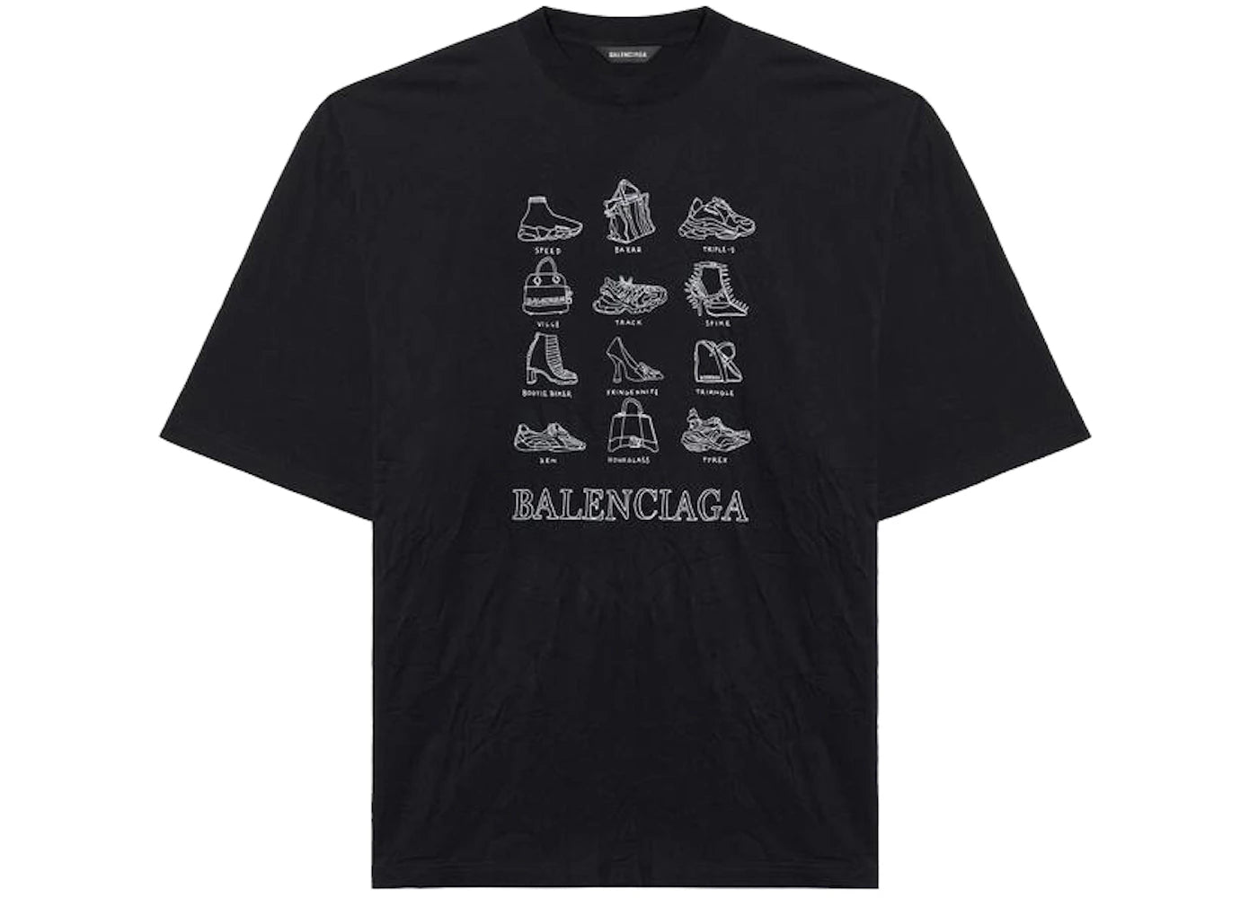 Balenciaga Icons XL T-shirt Black/White