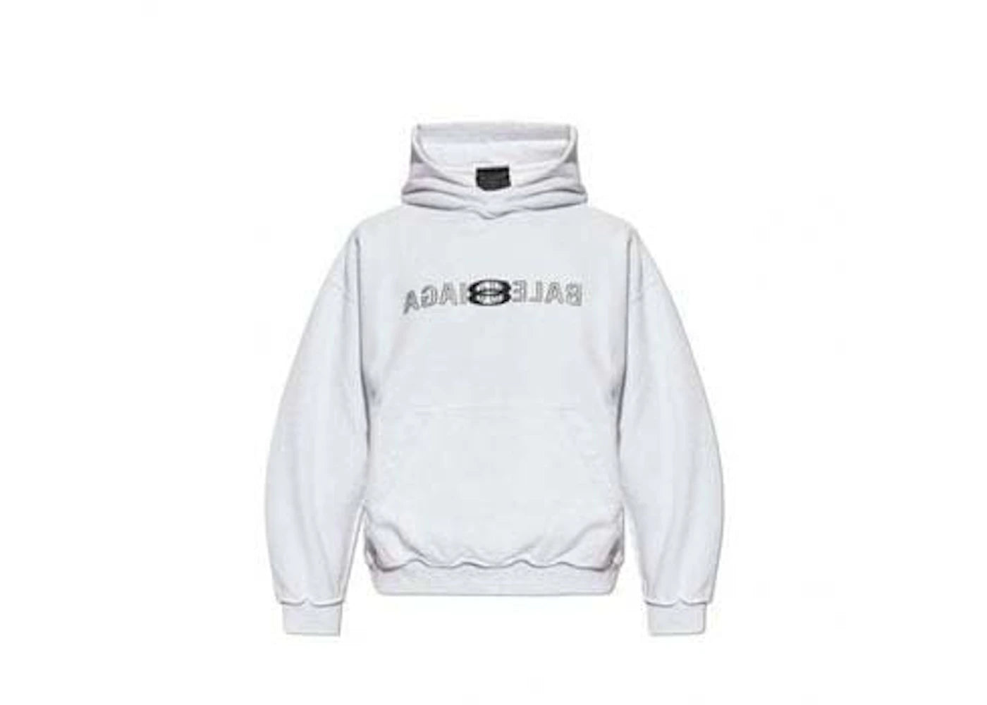 Balenciaga Inside Out Hoodie Light Heather Grey/Black